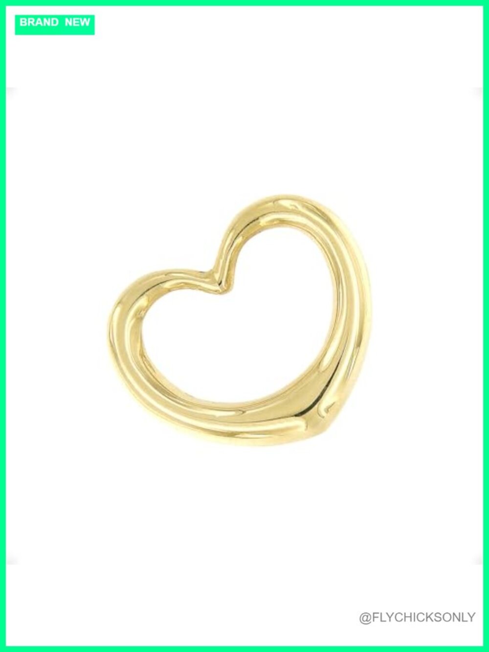 14k Yellow Gold Heart Pendant Charm for Necklaces Italian